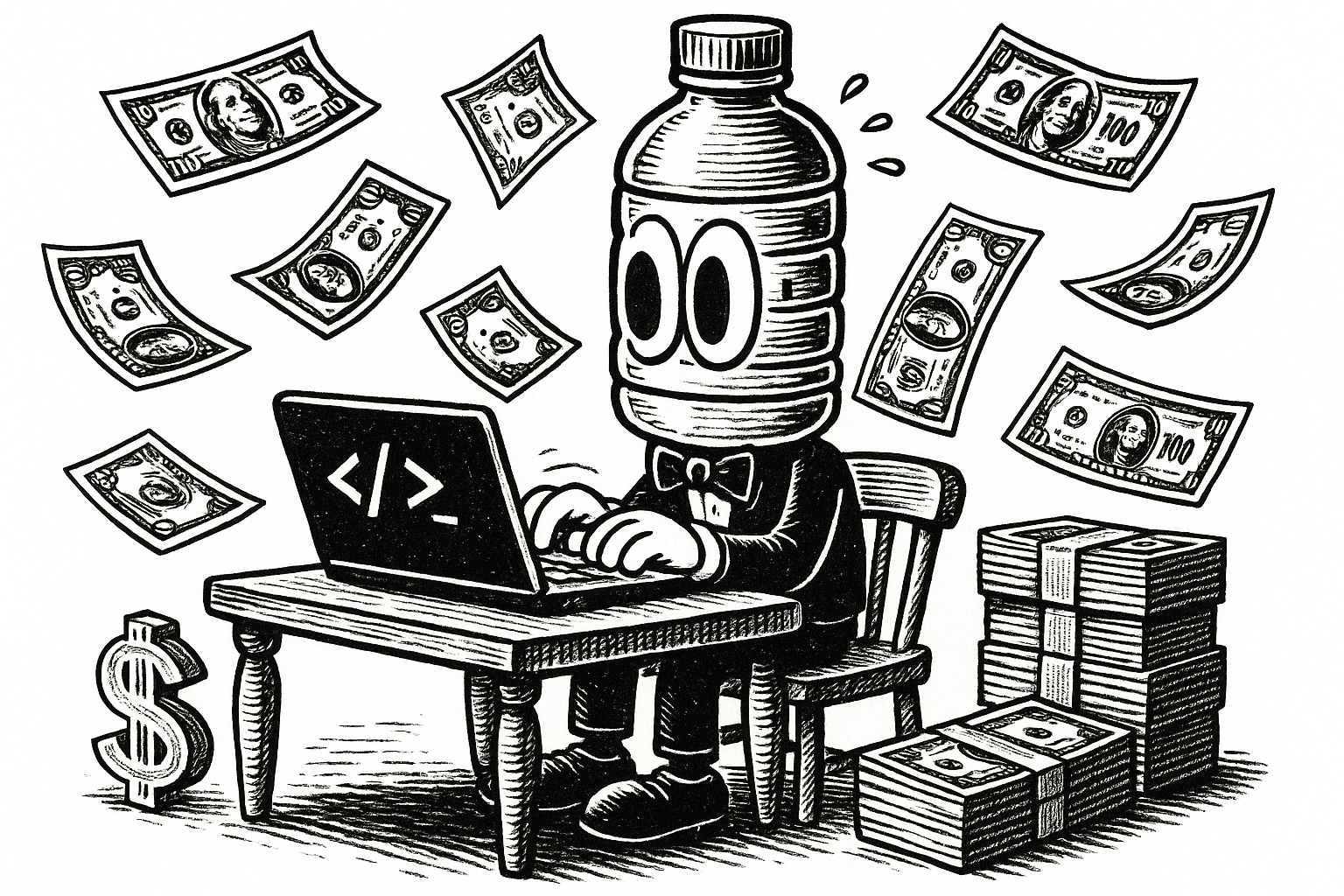 Bottlehead Developer Money Illustration